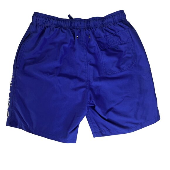 Calvin Klein Swim Shorts Mens Large Blue Mesh Brief Pockets Drawstring - Picture 2 of 11